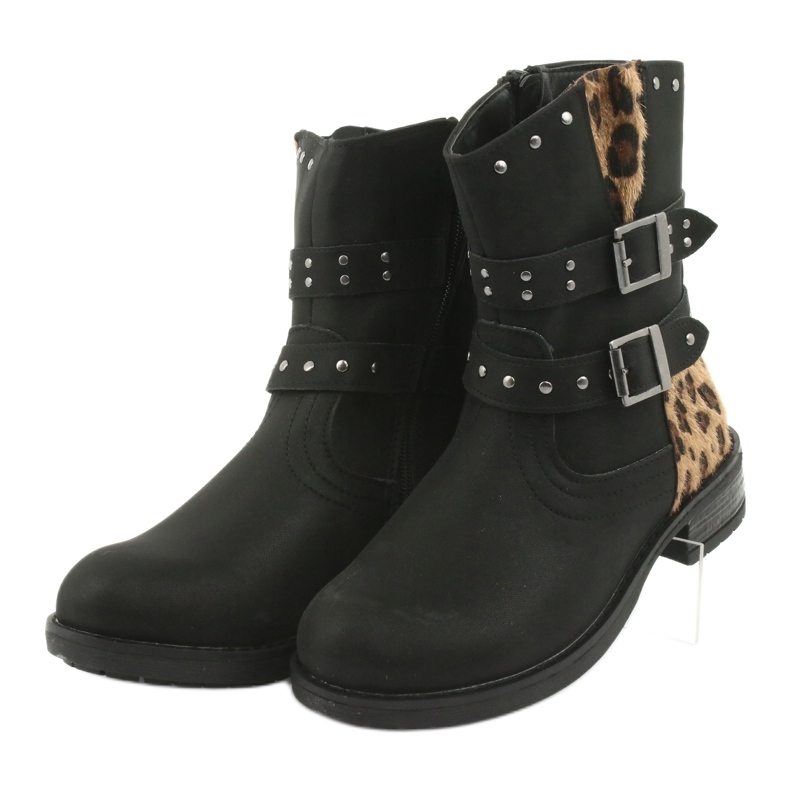 Bottines Panthère Jets Black American Club brun noir 3
