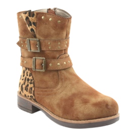 Bottines panthère marron American Club brun 1