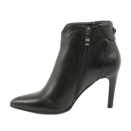 Bottes sur un talon plus épais noir Kaniowski le noir 2