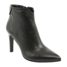 Bottes sur un talon plus épais noir Kaniowski le noir 1