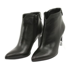 Bottes sur un talon plus épais noir Kaniowski le noir 3