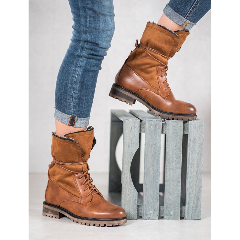 Seastar Bottes à tige enroulable brun 1