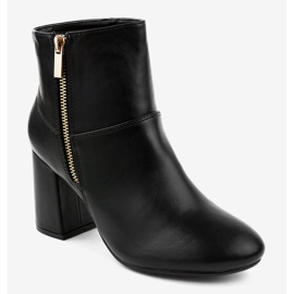Bottines noires avec une fermeture éclair 7755N le noir 1