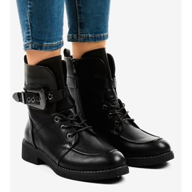 Bottes noires à boucles 404 le noir 1