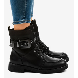 Bottes noires à boucles 404 le noir 3
