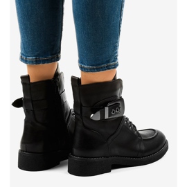 Bottes noires à boucles 404 le noir 4