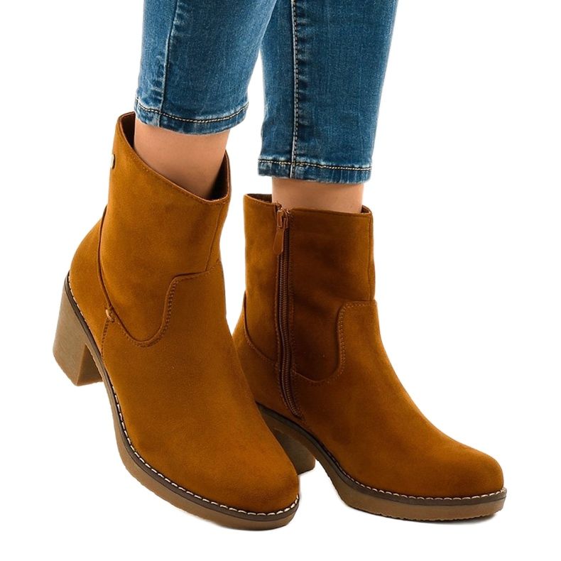 Escarpins en daim marron 8B852 brun 1