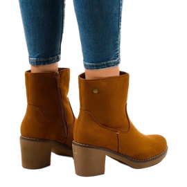 Escarpins en daim marron 8B852 brun 3