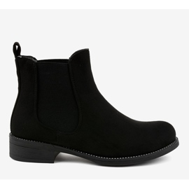 Bottines plates femme noires à élastique 7390-PA le noir 2