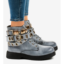 Bottes isolées plates bleues B2878-KB 3