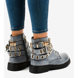 Bottes isolées plates bleues B2878-KB 4