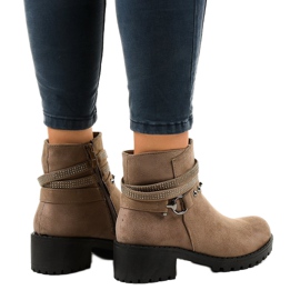 Bottines à talons en daim vertes L3058-29 multicolore 3