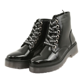 Bottines à lacets Sergio Leone 726 à lacets le noir 3