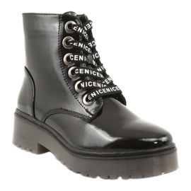 Bottines à lacets Sergio Leone 726 à lacets le noir 1