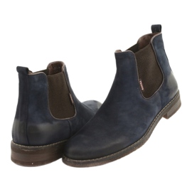 Bottines Chelsea boots à enfiler Badura 4754 brun bleu marine 4