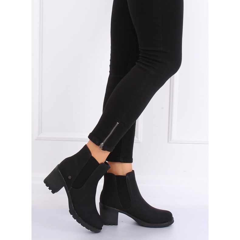 Bottines Chelsea noires, noir L2065 Noir 2