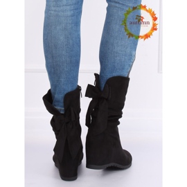 Bottines compensées noires H8120 Negro le noir 1