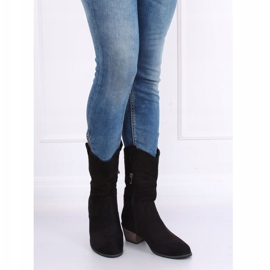 Noir CM-9M1-1 Bottes de cowboy noires 1