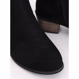 Noir CM-9M1-1 Bottes de cowboy noires 2