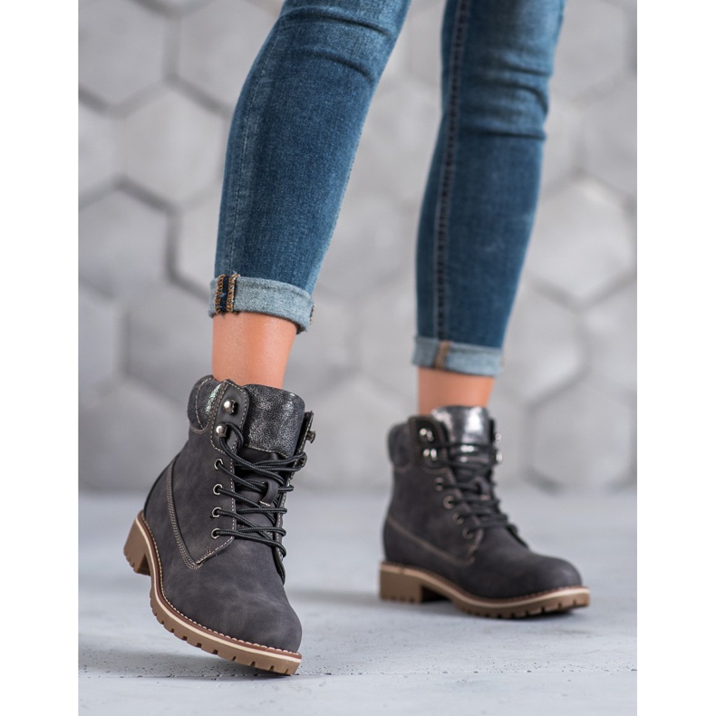 Super Me Trappeurs noués gris 2