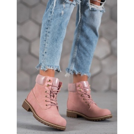 Super Me Trappeurs noués rose 2