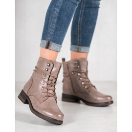 SHELOVET Bottes en éco-cuir brun 2
