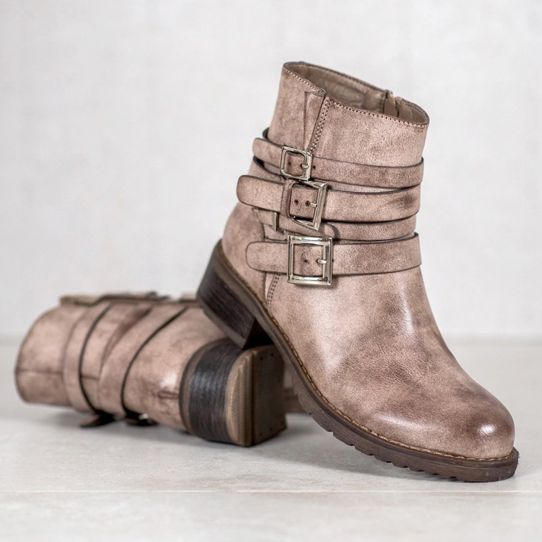 SHELOVET Bottes beiges classiques 1