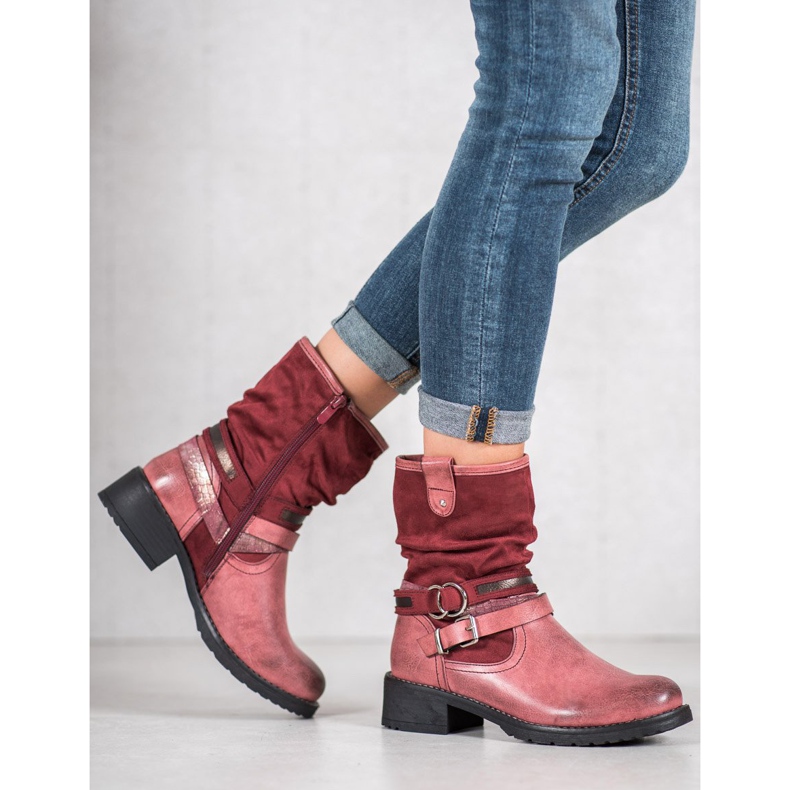 SHELOVET Bottes hautes rouges 2