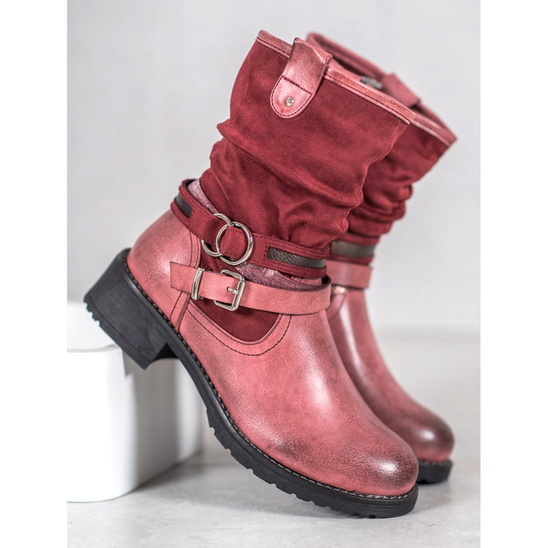 SHELOVET Bottes hautes rouges 1