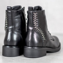 SHELOVET Bottes Avec Strass noir 1