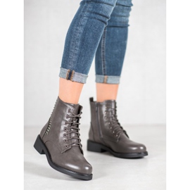 SHELOVET Bottes Avec Strass gris 1