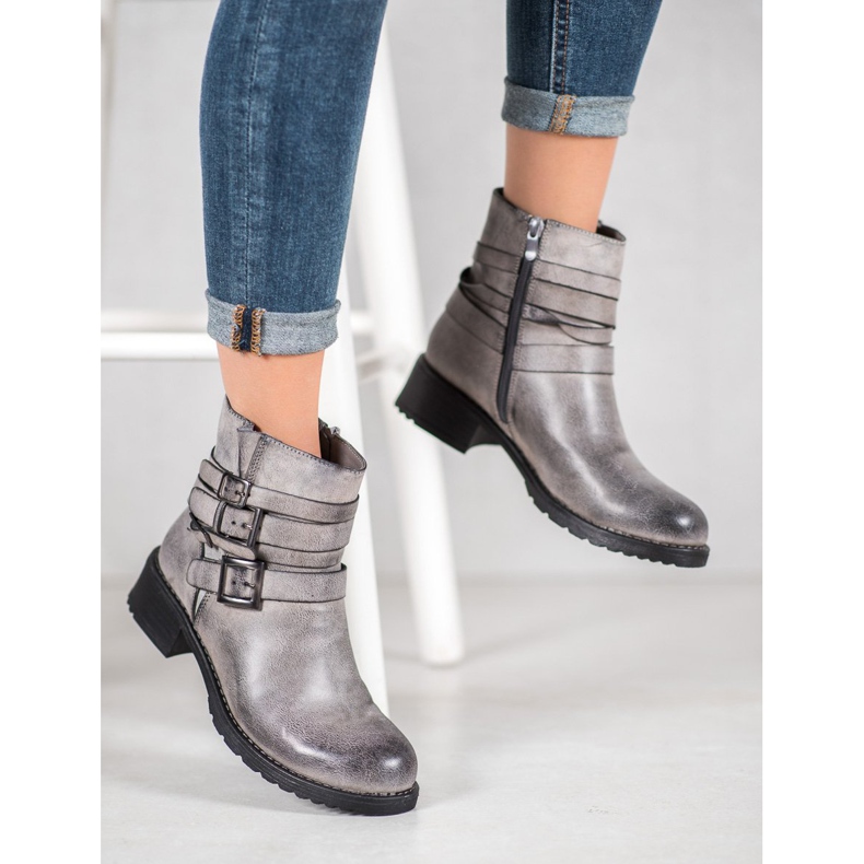 SHELOVET Bottes grises classiques 1