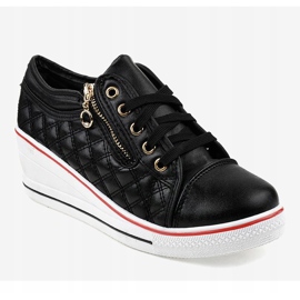 Baskets noires sur le coin LT-413B-1 le noir 1