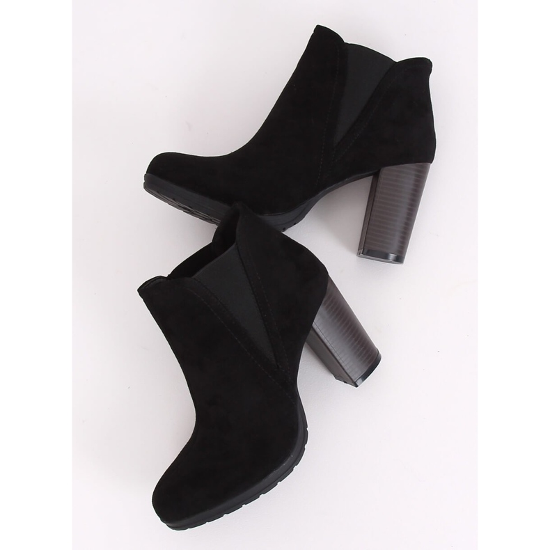 Bottines noires à talons H9261 Negro 1