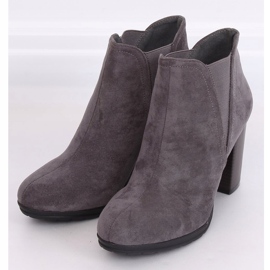 Gris Bottines à talons H9261 Gris 1