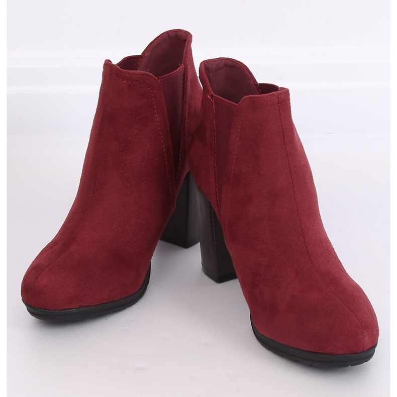 Bottines à talons, bordeaux H9261 Burdeos rouge 1