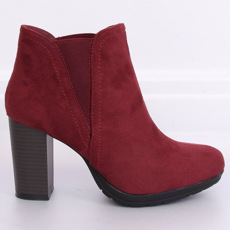 Bottines à talons, bordeaux H9261 Burdeos rouge 2