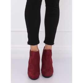 Bottines à talons, bordeaux H9261 Burdeos rouge 4