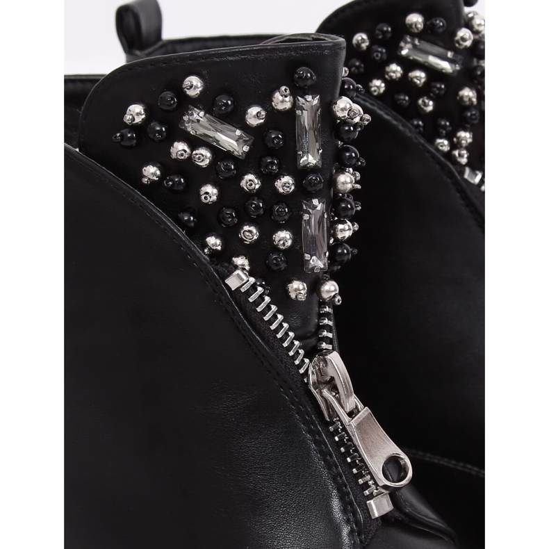 Bottes pour femmes noires sur le protecteur noir BK-37 Black le noir 2 Bottes pour femmes noires sur le protecteur noir BK-37 Black le noir 2