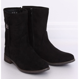 Bottines plates noires femme 99-133 Noir 2