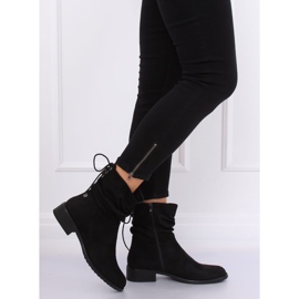 Bottines plates femme noires B-09 Noir le noir 2
