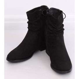 Bottines plates femme noires B-09 Noir le noir 1