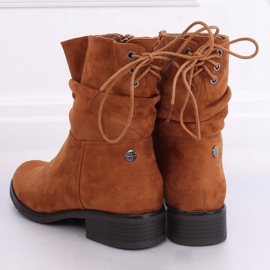 Bottines plates femme camel B-09 Camel brun 1