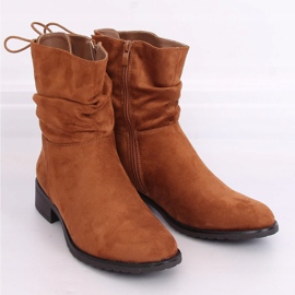 Bottines plates femme camel B-09 Camel brun 3