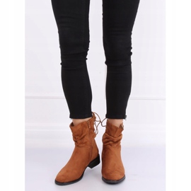 Bottines plates femme camel B-09 Camel brun 4