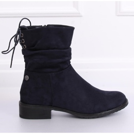 Bottines plates femme bleu marine B-09 Bleu 1