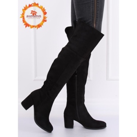 Cuissardes à talons bas noir 8B965 Noir le noir 4
