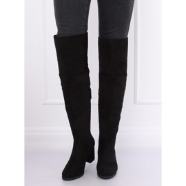 Cuissardes à talons bas noir 8B965 Noir le noir 3