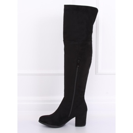 Cuissardes à talons bas noir 8B965 Noir le noir 1