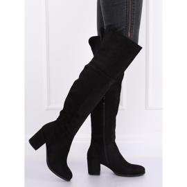 Cuissardes à talons bas noir 8B965 Noir le noir 2